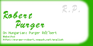 robert purger business card